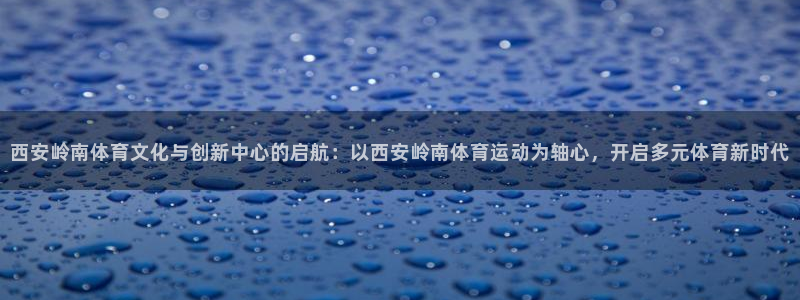 熊猫体育sports：西安岭南体育文化与创新中心的启航：以西安岭南体育运动为轴心，开启多元体育新时代
